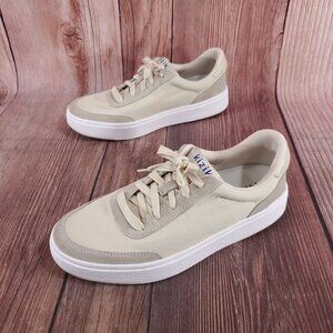 *READ* Kizik Prague Unisex W9 M7.5 Beige Hands Free Canvas Casual Shoes Sneakers